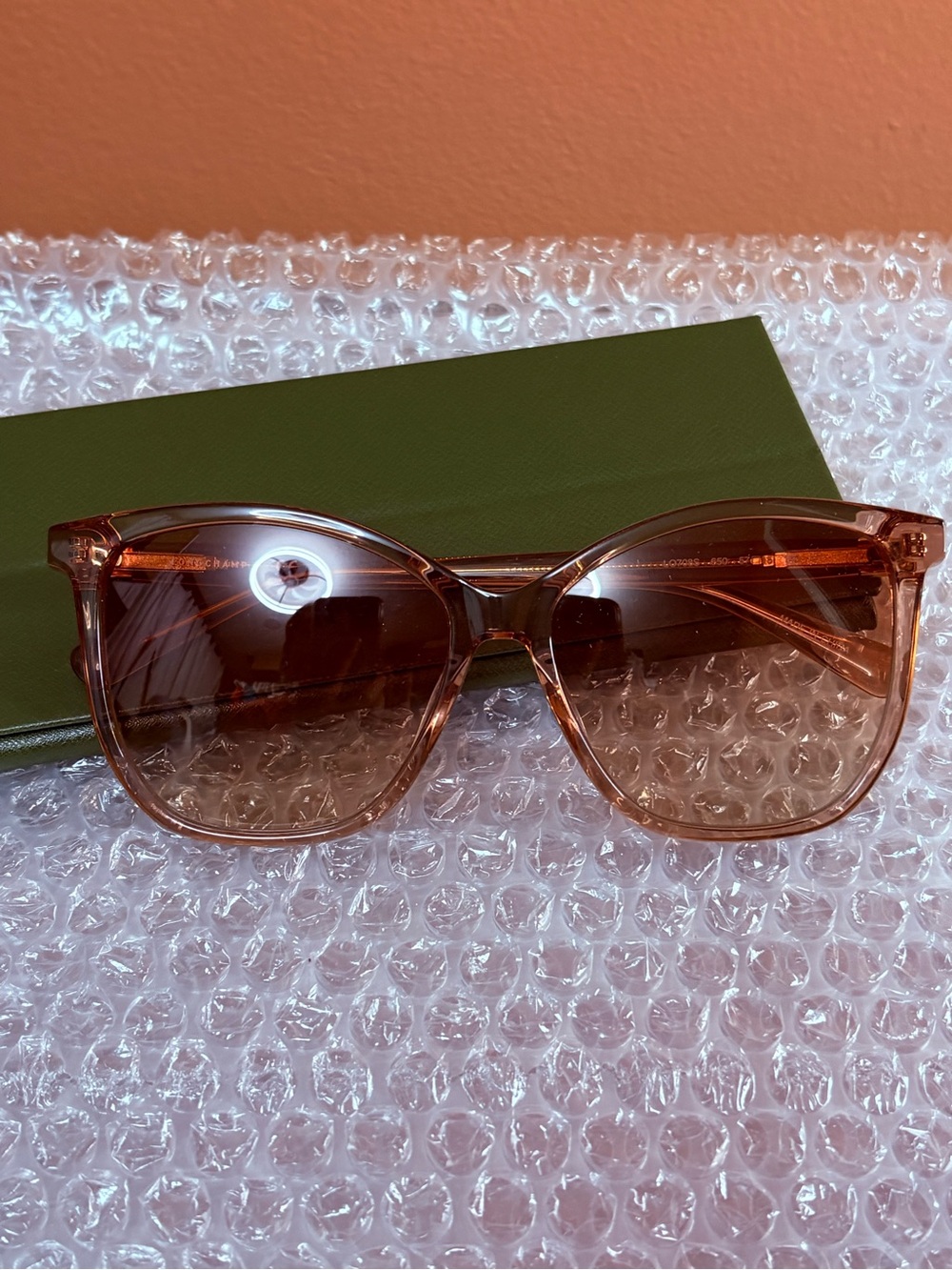Longchamp Rose-Tinted Square Sunglasses